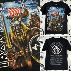 Iron Maiden 2006 Black A Matter Of Life & Death Nordic Tour Tee, Sz Youth L